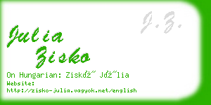 julia zisko business card